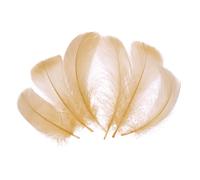 sourcing map 200 Pcs Khaki Craft Feathers, 3-5 Inch Colored Feathers for Crafting, Fluffy Feather Bulk for DIY Crafts, Dream Catcher Supplies, Wedding Party Decoration