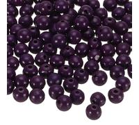 sourcing map 200 Pcs Large Hole Wooden Beads Hair Braid Beads, Unfinished Natural Barrel Wood Spacer Beads for Crafts Hair DIY Macrame Jewelry Making, Purple (14 x 13mm, 5mm Hole)