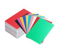 sourcing map 200 Pcs Metal Business Card Blanks, 86x54x0.21mm Anodized Aluminum Plates Multipurpose Blank Cards for Laser Engraving DIY Metal Cards (Multicolor)