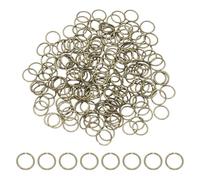 sourcing map 200 Pcs Open Jump Rings, 10mm Split Metal O Ring 1mm Thick Keychains Connector Ring for Jewelry Making DIY Necklaces Bracelet Earrings Craft Making, Bronze