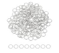sourcing map 200 Pcs Open Jump Rings, 12mm Split Metal O Ring 1.2mm Thick Keychains Connector Ring for Jewelry Making DIY Necklaces Bracelet Earrings Craft Making, Silver Tone