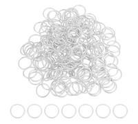 sourcing map 200 Pcs Open Jump Rings, 14mm Split Metal O Ring 1.2mm Thick Keychains Connector Ring for Jewelry Making DIY Necklaces Bracelet Earrings Craft Making, Mute Silver