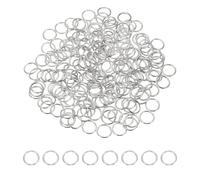 sourcing map 200 Pcs Open Jump Rings, 14mm Split Metal O Ring 1.2mm Thick Loop Connector for Jewelry Making Keychains DIY Necklaces Bracelet Earrings Craft Making, Silver