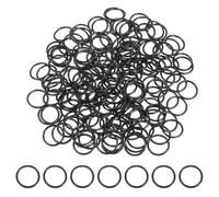 sourcing map 200 Pcs Open Jump Rings, 16mm Split Metal O Ring 1.5mm Thick Keychains Connector Ring for Jewelry Making DIY Necklaces Bracelet Earrings Craft Making, Deep Black
