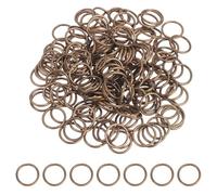 sourcing map 200 Pcs Open Jump Rings, 20mm Split Metal O Ring 2mm Thick Keychains Connector Ring for Jewelry Making DIY Necklaces Bracelet Earrings Craft Making, Red Copper