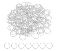 sourcing map 200 Pcs Open Jump Rings, 20mm Split Metal O Ring 2mm Thick Keychains Connector Ring for Jewelry Making DIY Necklaces Bracelet Earrings Craft Making, Matte Silver