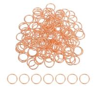 sourcing map 200 Pcs Open Jump Rings, 20mm Split Metal O Ring 2mm Thick Keychains Connector Ring for Jewelry Making DIY Necklaces Bracelet Earrings Craft Making, Rose Gold