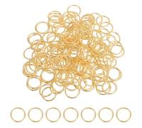 sourcing map 200 Pcs Open Jump Rings, 20mm Split Metal O Ring 2mm Thick Keychains Connector Ring for Jewelry Making DIY Necklaces Bracelet Earrings Craft Making, Light Gold
