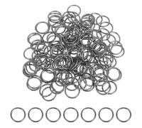 sourcing map 200 Pcs Open Jump Rings, 20mm Split Metal O Ring 2mm Thick Keychains Connector Ring for Jewelry Making DIY Necklaces Bracelet Earrings Craft Making, Bright Black