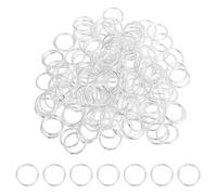 sourcing map 200 Pcs Open Jump Rings, 20mm Split Metal O Ring 2mm Thick Keychains Connector Ring for Jewelry Making DIY Necklaces Bracelet Earrings Craft Making, Silver