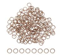 sourcing map 200 Pcs Open Jump Rings, 6mm Split Metal O Ring 0.7mm Thick Keychains Connector Ring for Jewelry Making DIY Necklaces Bracelet Earrings Craft Making, Copper