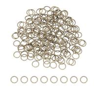 sourcing map 200 Pcs Open Jump Rings, 8mm Split Metal O Ring 0.9mm Thick Keychains Connector Ring for Jewelry Making DIY Necklaces Bracelet Earrings Craft Making, Bronze