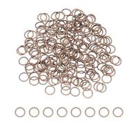 sourcing map 200 Pcs Open Jump Rings, 8mm Split Metal O Ring 0.9mm Thick Keychains Connector Ring for Jewelry Making DIY Necklaces Bracelet Earrings Craft Making, Copper