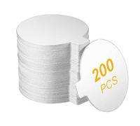 sourcing map 200 Pcs Round Cake Board with Tab, 3.15 Inch Round Cupcake Base Small Cake Plates for Dessert Cupcake Display Parties Weddings Birthdays, Silver Tone
