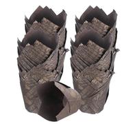 sourcing map 200 Pcs Tulip Baking Cups Cupcake Muffins Liners Paper Greaseproof Wrappers for Wedding Birthday Party Festivals, Coffee