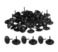 sourcing map 200 Pcs Upholstery Tacks, 12 x 13mm Round Head Upholstery Nails Pins Vintage Decorative Furniture Tacks for Chairs Sofas Beds DIY Project, Black