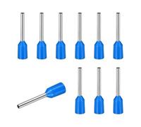 sourcing map 200 Pcs Wire Ferrule Connectors VE0510-24AWG Crimp Copper Ferrules Terminals Connector Insulated Cord End Terminal for Electrical Projects Industrial Chemical Industry, Blue