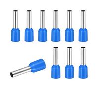 sourcing map 200 Pcs Wire Ferrule Connectors VE2510-14AWG Crimp Copper Ferrules Terminals Connector Insulated Cord End Terminal for Electrical Projects Industrial Chemical Industry, Blue