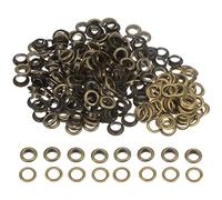 sourcing map 200 Set Color Round Grommets 10mm 7/16" Hole Metal Eyelets with Washers for Scrapbooking Shoes Clothes Leather Canvas, Bronze