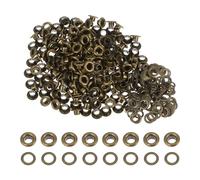 sourcing map 200 Set Color Round Grommets 5mm 3/16" Hole Metal Eyelets with Washers for Scrapbooking Shoes Clothes Leather Canvas, Bronze