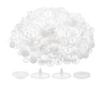 sourcing map 200 Set Plastic Snaps T5 Round Resin No-Sew Button Plastic Snap Fasteners Kit for Clothing Sewing Rain Coat Diapers Bibs Crafting, White