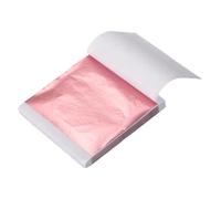 sourcing map 200 Sheet Gold Leaf Sheets, 3.3"x3.7" Imitation Gold Foil Sheets Variegated Booklet Paper for Crafts, Picture Frames, Nails and DIY Arts Decoration,Pink