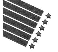 sourcing map 200 Sheets Origami Paper Glitter Stars Papers Black Fold Paper for Beginner Arts Crafts Projects,0.4 x 8.7 Inch