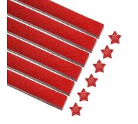 sourcing map 200 Sheets Origami Paper Glitter Stars Papers Pure Red Fold Paper for Beginner Arts Crafts Projects,0.4 x 8.7 Inch