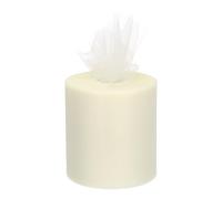 sourcing map 200 Yards Tulle Ribbon Rolls Netting Fabric Spools 6 Inch Cream White for Christmas Wrapping Wedding DIY Crafts
