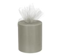 sourcing map 200 Yards Tulle Ribbon Rolls Netting Fabric Spools 6 Inch Grey for Christmas Wrapping Wedding DIY Crafts