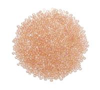 sourcing map 2000 Pcs Glass Seed Beads Bulk, 2mm Mini Loose Glass Bugle Beads for DIY Earrings, Necklaces, Bracelets, Jewelry Making, Champagne