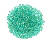 sourcing map 2000 Pcs Glass Seed Beads Bulk, 3mm Mini Loose Glass Bugle Beads for DIY Earrings, Necklaces, Bracelets, Jewelry Making, Yellow Green