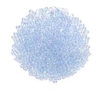 sourcing map 2000 Pcs Glass Seed Beads Bulk, 3mm Mini Loose Glass Bugle Beads for DIY Earrings, Necklaces, Bracelets, Jewelry Making, Sky Blue