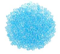sourcing map 2000 Pcs Glass Seed Beads Bulk, 4mm Mini Loose Glass Bugle Beads for DIY Earrings, Necklaces, Bracelets, Jewelry Making, Light Sky Blue