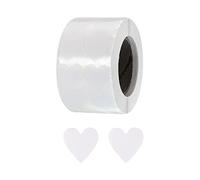 sourcing map 2000 Pcs Heart Shaped Sticker 3/4 Inch Self-Adhesive Love Sticker Label Heart Decorations for Envelope,Valentine Day,Wedding Party, White