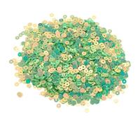 sourcing map 20000 Pcs Flat Loose Sequins 4MM Bulk Cup Sequins Paillettes Sequins Embroidery Sequins Round Spangles with Holes for Jewelry Making Crafts Sewing Makeup Nail,Light Green