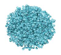 sourcing map 2000Pcs Loose Cup Sequins, 5mm Round Loose Sequin Iridescent Spangles Rainbow Bulk with Holes - 0.7 oz (20g) for Sewing Embroidery Clothing DIY Crafts Decorations, Lake Blue