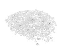 sourcing map 200g/0.44lb 5-7mm Tumbled Chips Stone, Natural Crushed Crystal Quartz Irregular Polished Stones Gravel Decoration for Aquarium Plants Vase Filler, White