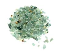 sourcing map 200g/0.44lb 5-7mm Tumbled Chips Stone, Natural Crushed Crystal Quartz Irregular Polished Stones Gravel Decoration for Aquarium Plants Vase Filler, Green