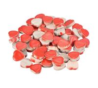 sourcing map 200g Ceramic Mosaic Tiles for Crafts Bulk, Heart Red Ceramic Tiles for Mosaic Kits Garden Stepping Stone Cup Mat