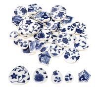 sourcing map 200g Ceramic Mosaic Tiles for Crafts Bulk, Irregular Blue and White Ceramic Tiles for Mosaic Kits Garden Stepping Stone Cup Mat