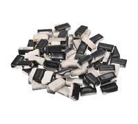 sourcing map 200g Ceramic Mosaic Tiles for Crafts Bulk, Rectangle Black Ceramic Tiles for Mosaic Kits Garden Stepping Stone Cup Mat