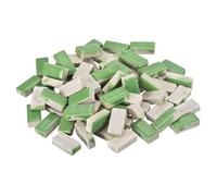 sourcing map 200g Ceramic Mosaic Tiles for Crafts Bulk, Rectangle Green Ceramic Tiles for Mosaic Kits Garden Stepping Stone Cup Mat