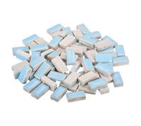 sourcing map 200g Ceramic Mosaic Tiles for Crafts Bulk, Rectangle Light Blue Ceramic Tiles for Mosaic Kits Garden Stepping Stone Cup Mat