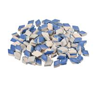 sourcing map 200g Ceramic Mosaic Tiles for Crafts Bulk, Rhombic Blue Ceramic Tiles for Mosaic Kits Garden Stepping Stone Cup Mat