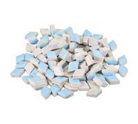 sourcing map 200g Ceramic Mosaic Tiles for Crafts Bulk, Rhombic Light Blue Ceramic Tiles for Mosaic Kits Garden Stepping Stone Cup Mat
