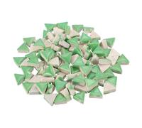 sourcing map 200g Ceramic Mosaic Tiles for Crafts Bulk, Triangle Green Ceramic Tiles for Mosaic Kits Garden Stepping Stone Cup Mat
