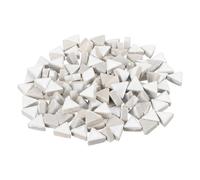 sourcing map 200g Ceramic Mosaic Tiles for Crafts Bulk, Triangle White Ceramic Tiles for Mosaic Kits Garden Stepping Stone Cup Mat