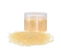 sourcing map 200g Crushed Glass Chips 1-3mm Shiny Electroplating Irregular Broken Sprinkles Chunky Glass for Crafts DIY Resin Art Decoration Vase Filler, Yellow