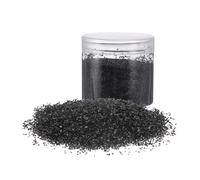 sourcing map 200g Crushed Glass Chips 1-3mm Shiny Electroplating Irregular Broken Sprinkles Chunky Glass for Crafts DIY Resin Art Decoration Vase Filler, Black